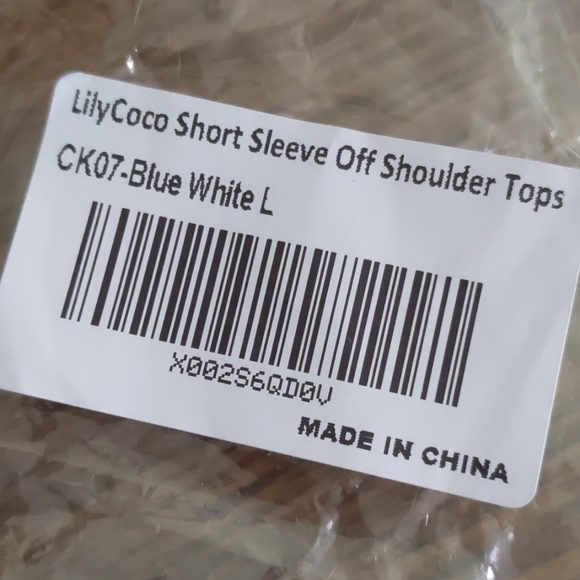 NWT. Off shoulder fitted modal top T-shirt. Sz. L - Picture 6 of 6